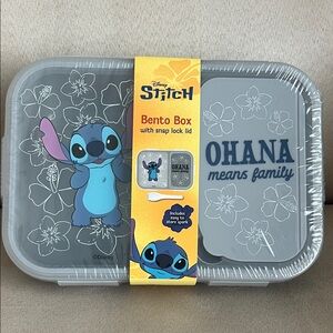 New Disney Stitch Bento Box with Snap Lock Lid
